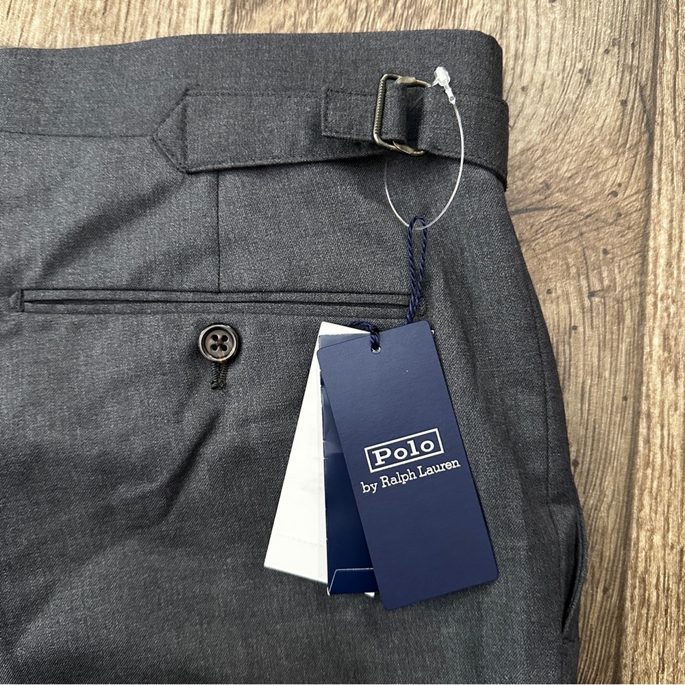 Polo Ralph Lauren 98% Wool Dress Pants Men’s Size 36 Grey *Unhemmed* - Picture 8 of 13